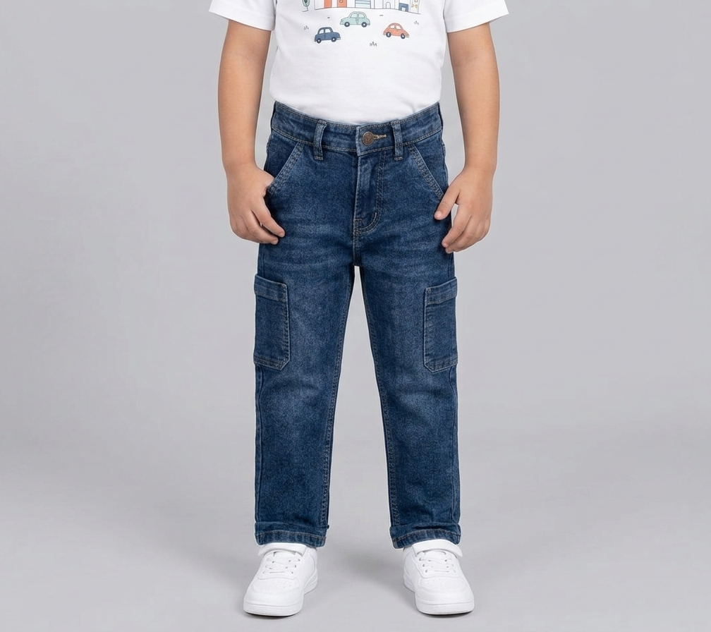 Blueurban Boys Relaxed Fit Indigo Wash Jeans