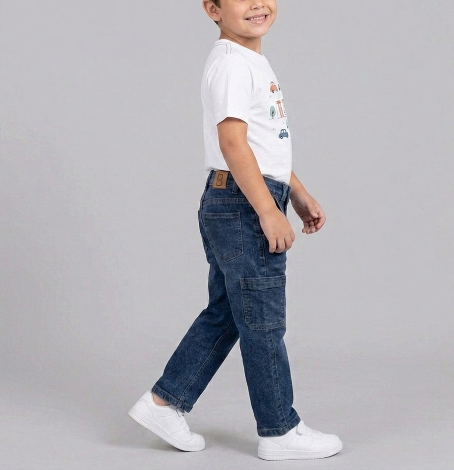 Blueurban Boys Relaxed Fit Indigo Wash Jeans