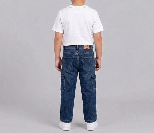 Blueurban Boys Relaxed Fit Indigo Wash Jeans